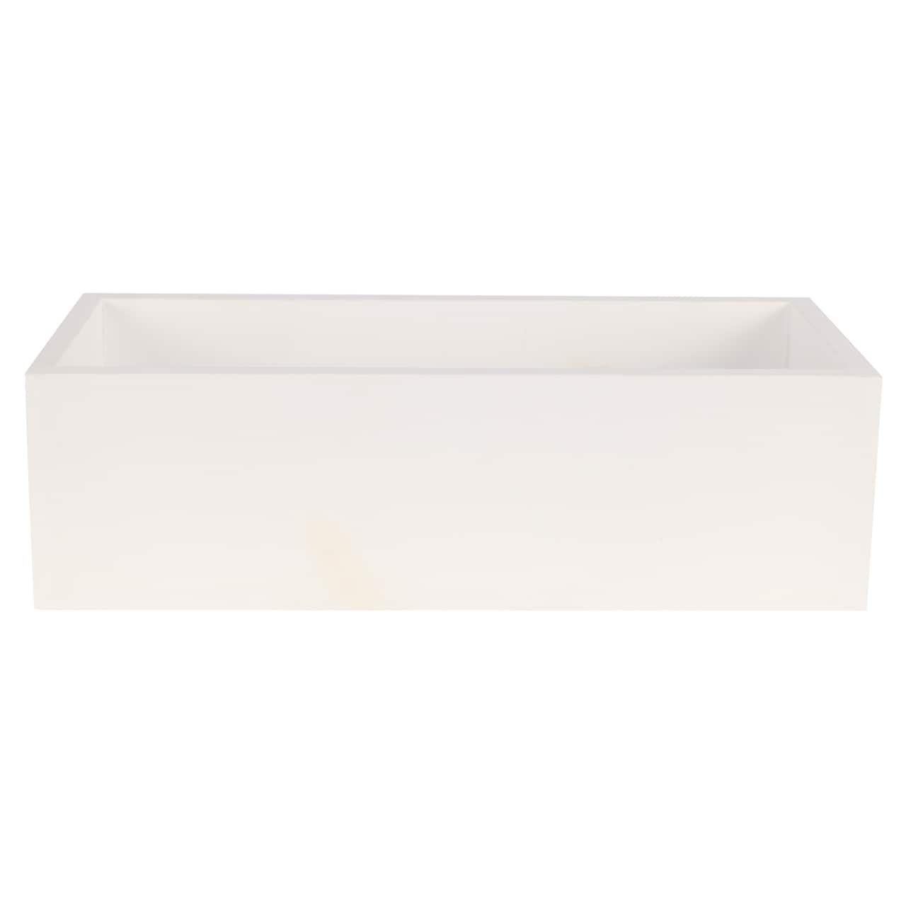 Boîte en bois blanchi de 30,4 cm de Make Market